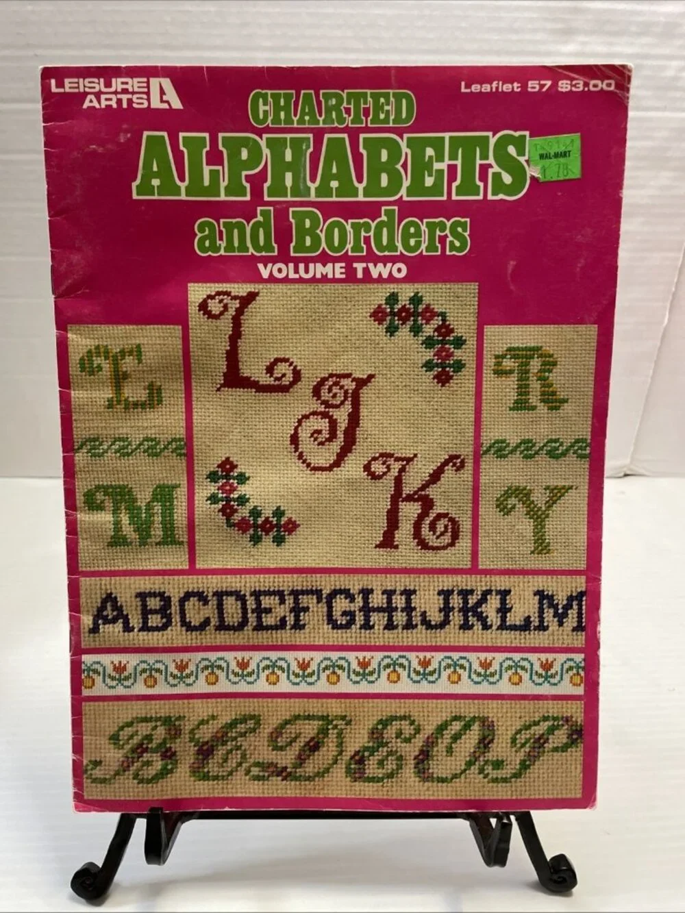 Leisure Arts Charted Alphabets & Borders Cross Stitch Volume 2 Leaflet 57 - VGUC